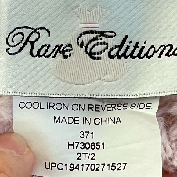 Rare Editions Toddler Dress 2T Faux Fur Vest Pastel Stripped Bell Sleeve Flowy - Picture 6 of 17